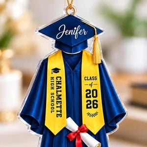 custom-graduation-gown-acrylic-ornament