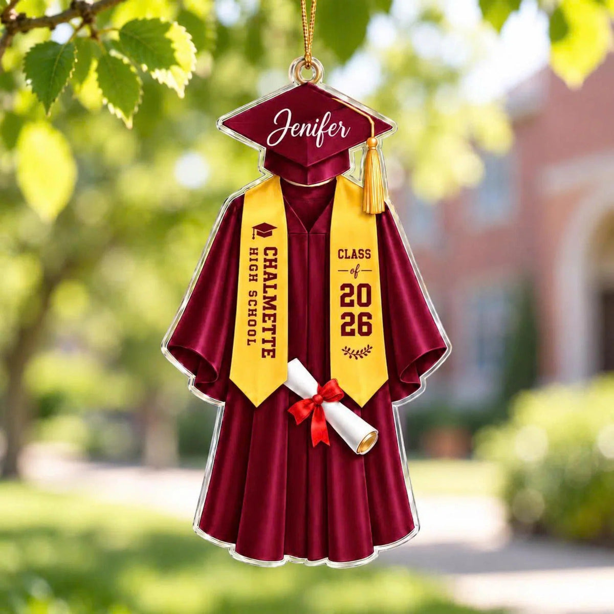 custom-graduation-gown-acrylic-ornament