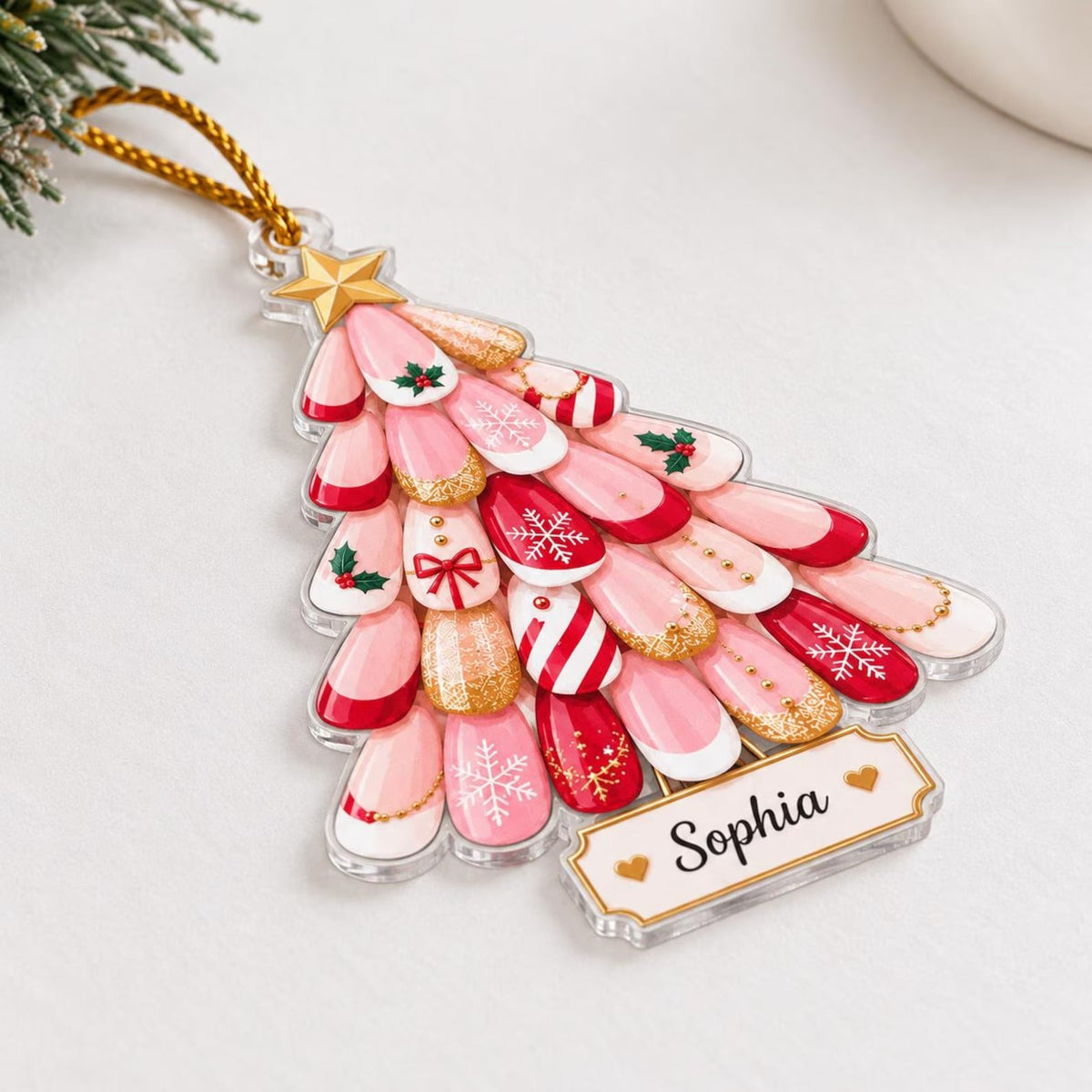 custom-nail-tech-tree-acrylic-ornament