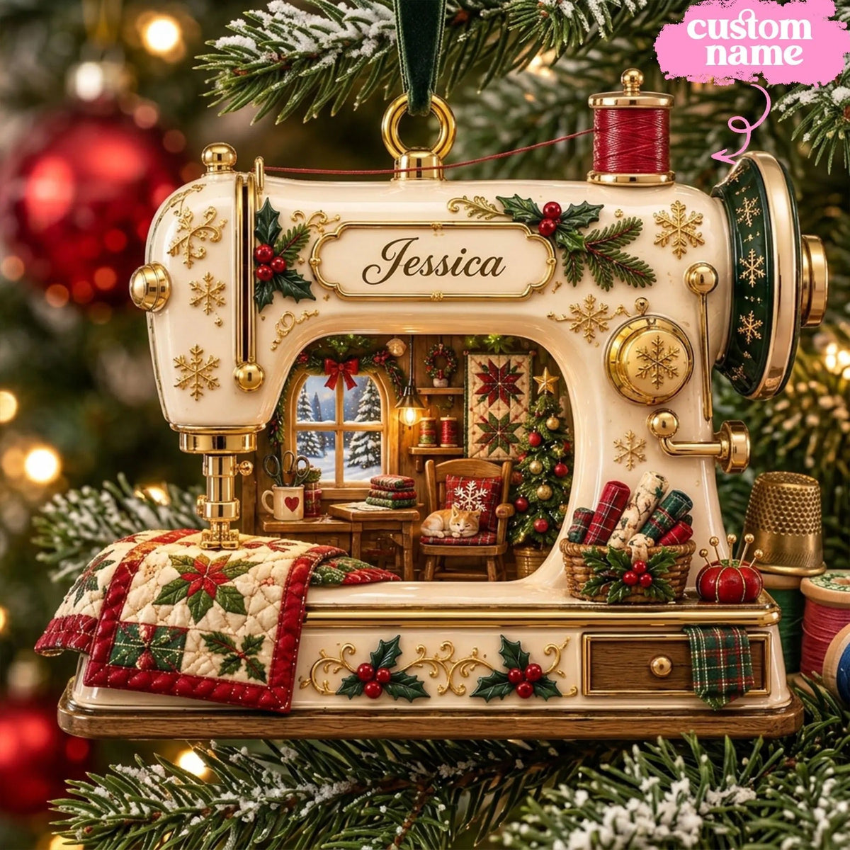 custom-sewing-machine-acrylic-ornament