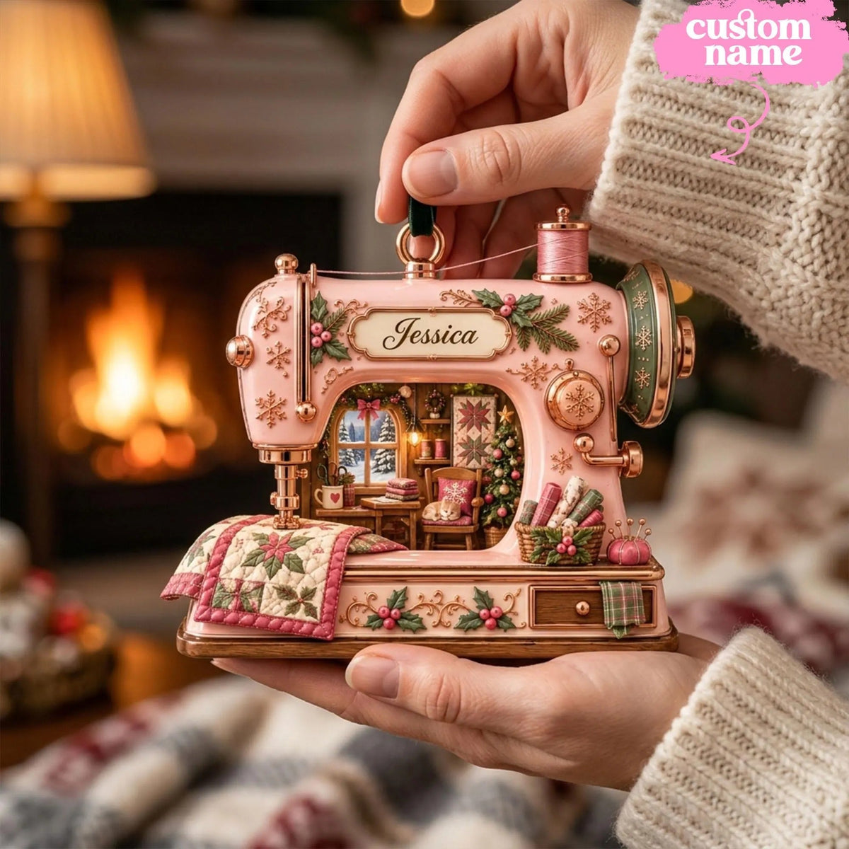 custom-sewing-machine-acrylic-ornament