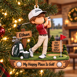 Ethan - My Happy Place Is Golf Red