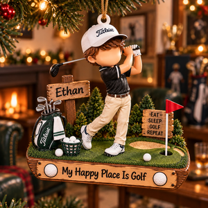 Ethan - My Happy Place Is Golf Black