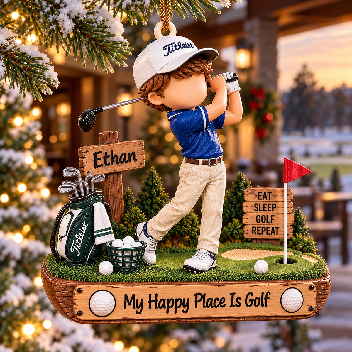 Ethan - My Happy Place Is Golf Royal Blue