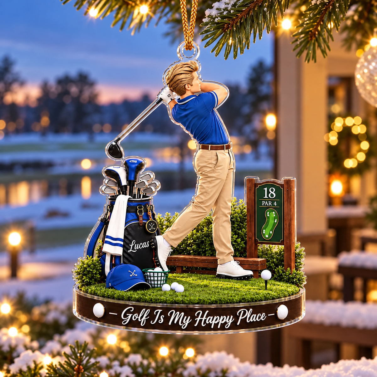 Lucas - Golf Is My Happy Place Royal Blue