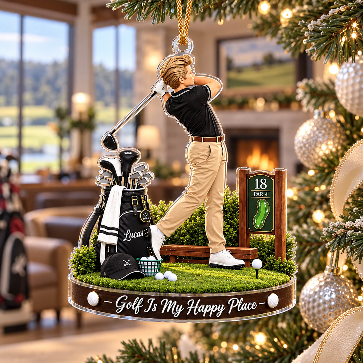 Lucas - Golf Is My Happy Place Black