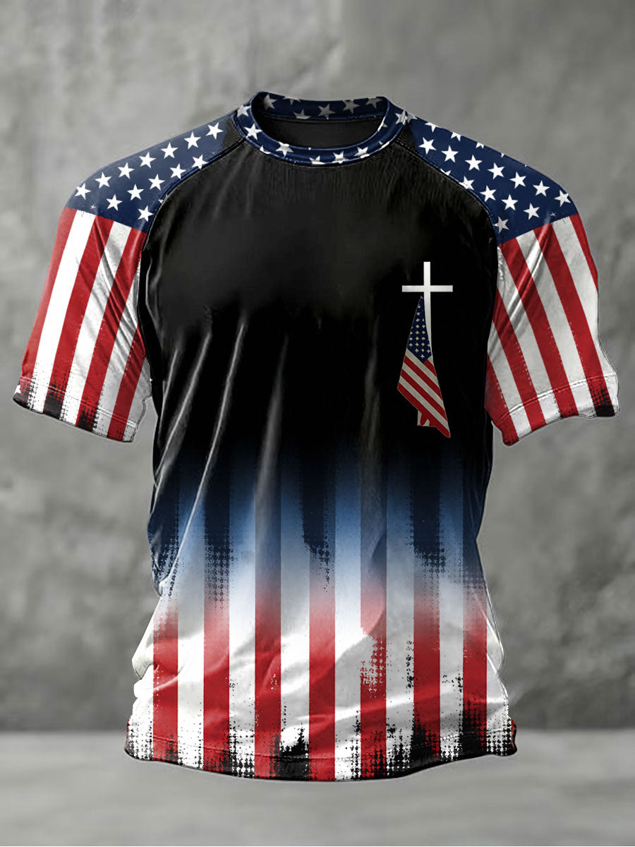 Patriotic America 250 Golf Shirt Men's American T-shirt 4th Of July Shirt