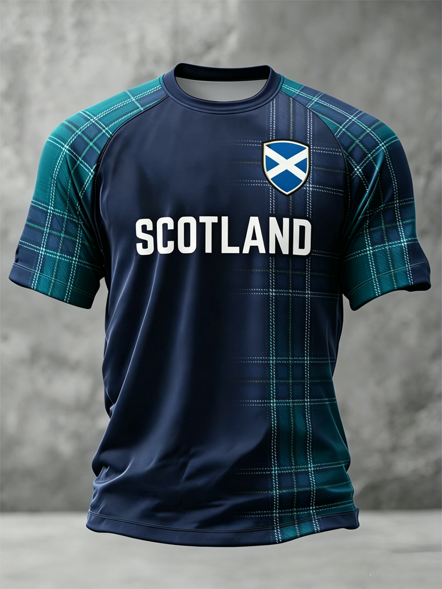 Scotland Blue White Fan Shirt Football Champion Shirt Father's Day Present