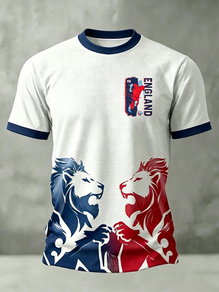 England Red White Blue Shirt Football Champion Shirt Soccer Dad Shirt
