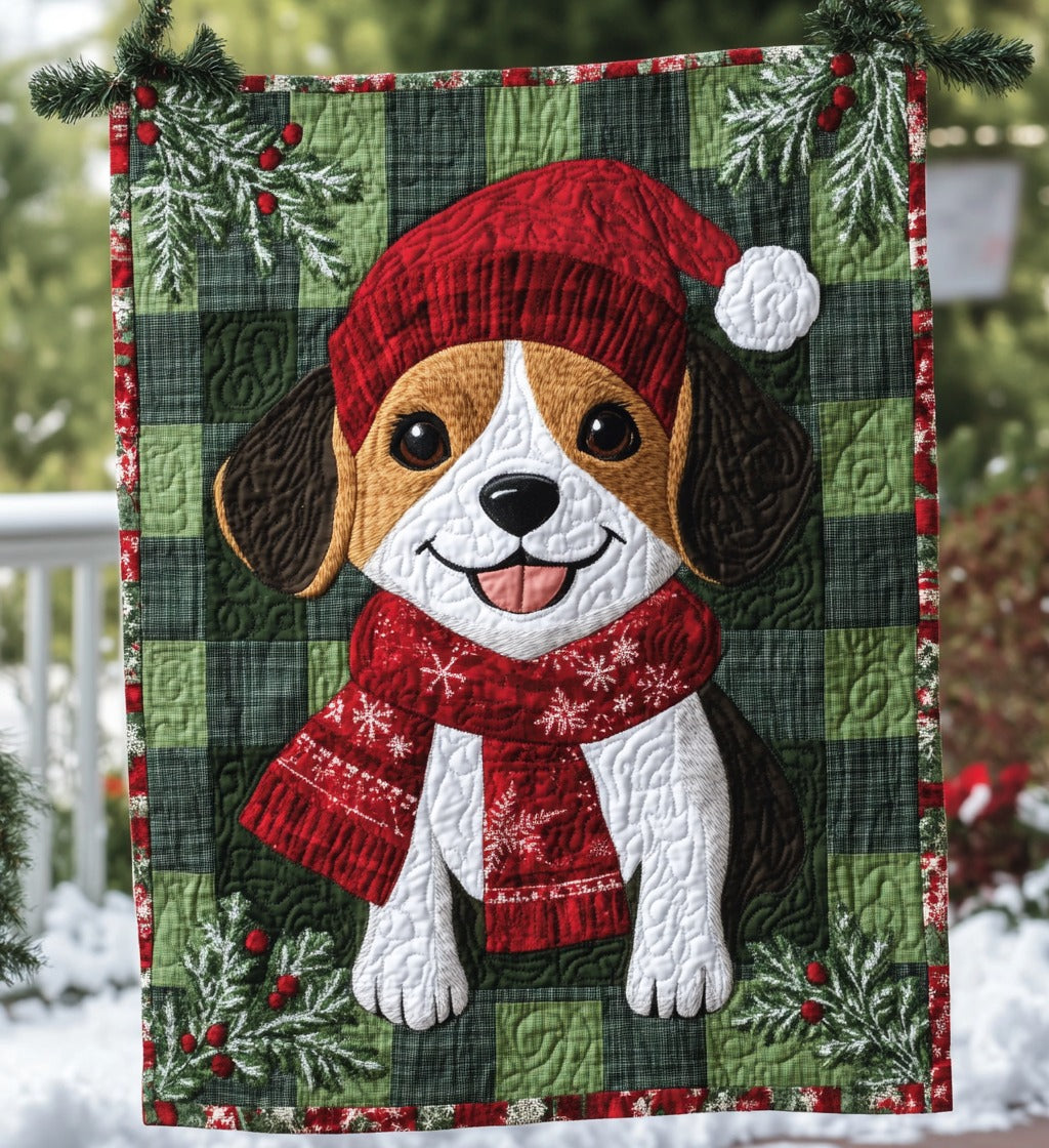 Cute Beagle Art Christmas Blanket, Bedroom Decor, Gift For Dog Lovers