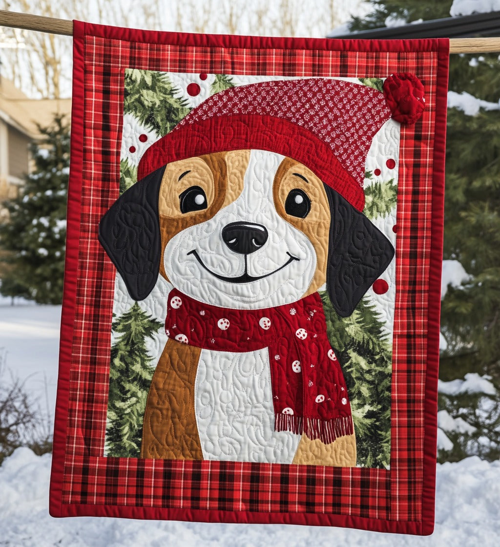 Cute Beagle Christmas Blanket, Bedroom Decor, Gift For Dog Lovers