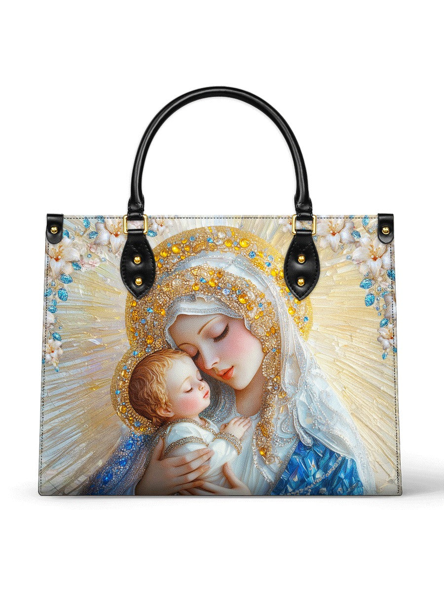 Divine Grace and Serenity Leather Handbag, Mother's Day Gifts