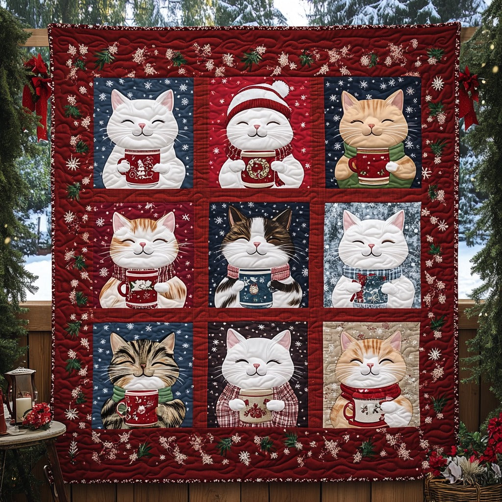 Cat Christmas Blanket, Bedroom Decor, Gift Ideas For Cat Lovers