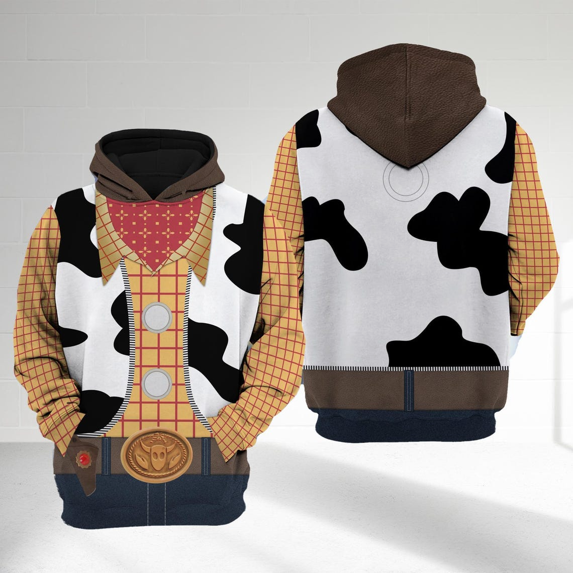 Funny Cowboy Costume Shirt, Cartoon Hoodie, Movie Character Costume, Halloween Funny Shirts