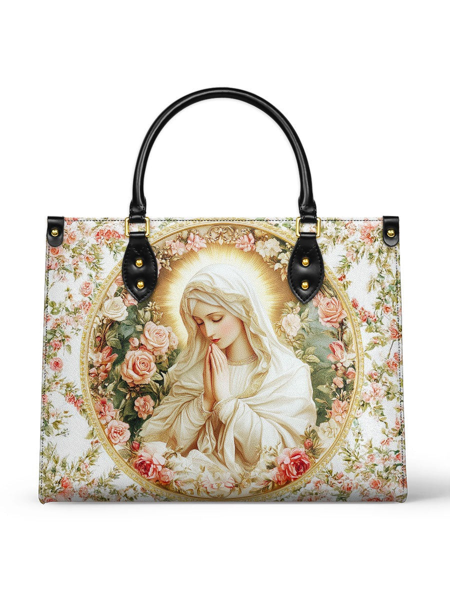 Virgin Mary Grace Leather Handbag, Mother's Day Gifts