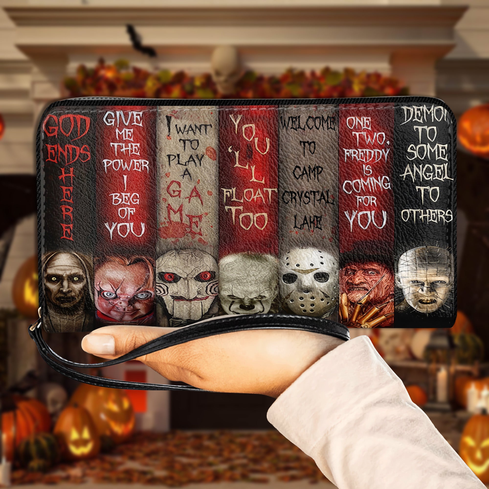 LEVLO Tote Bag Horror – Borsa A Tracolla In Tela Con Stampa 3D 'I Want To Play A Game', Regalo Per Fan Di Film Thriller E Puzzle Horror – 33x37 Cm, Resistente E Lavabile
