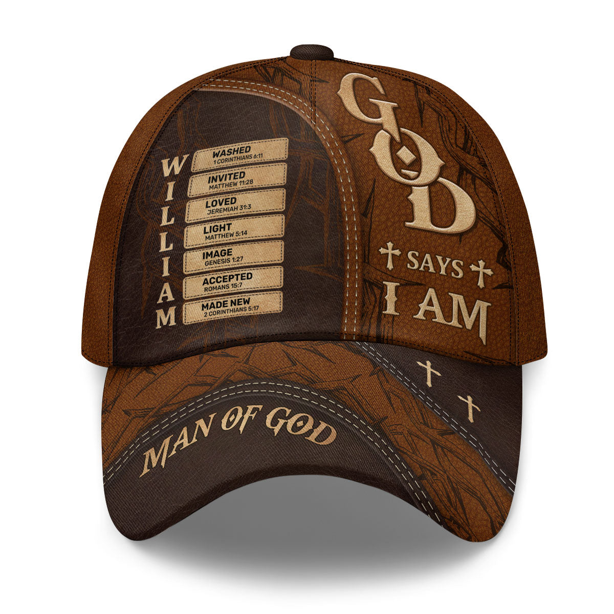 Man Of God Classic Cap, Cap For Men, Christian Baseball Cap, Christian Gifts For Men