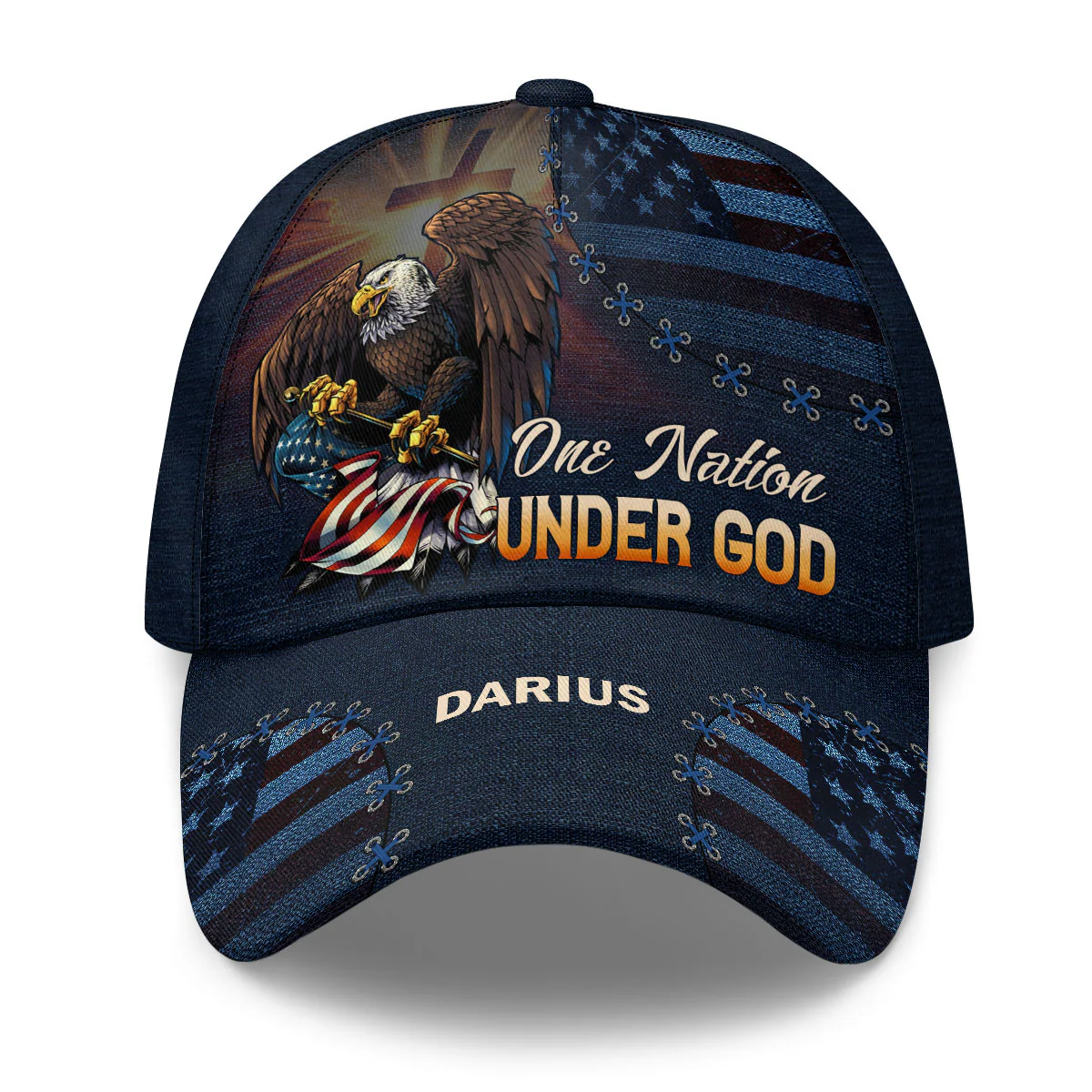 One Nation Under God Classic Cap, Cap For Men, Christian Baseball Cap, Christian Gifts For Men, Patriotic Gifts