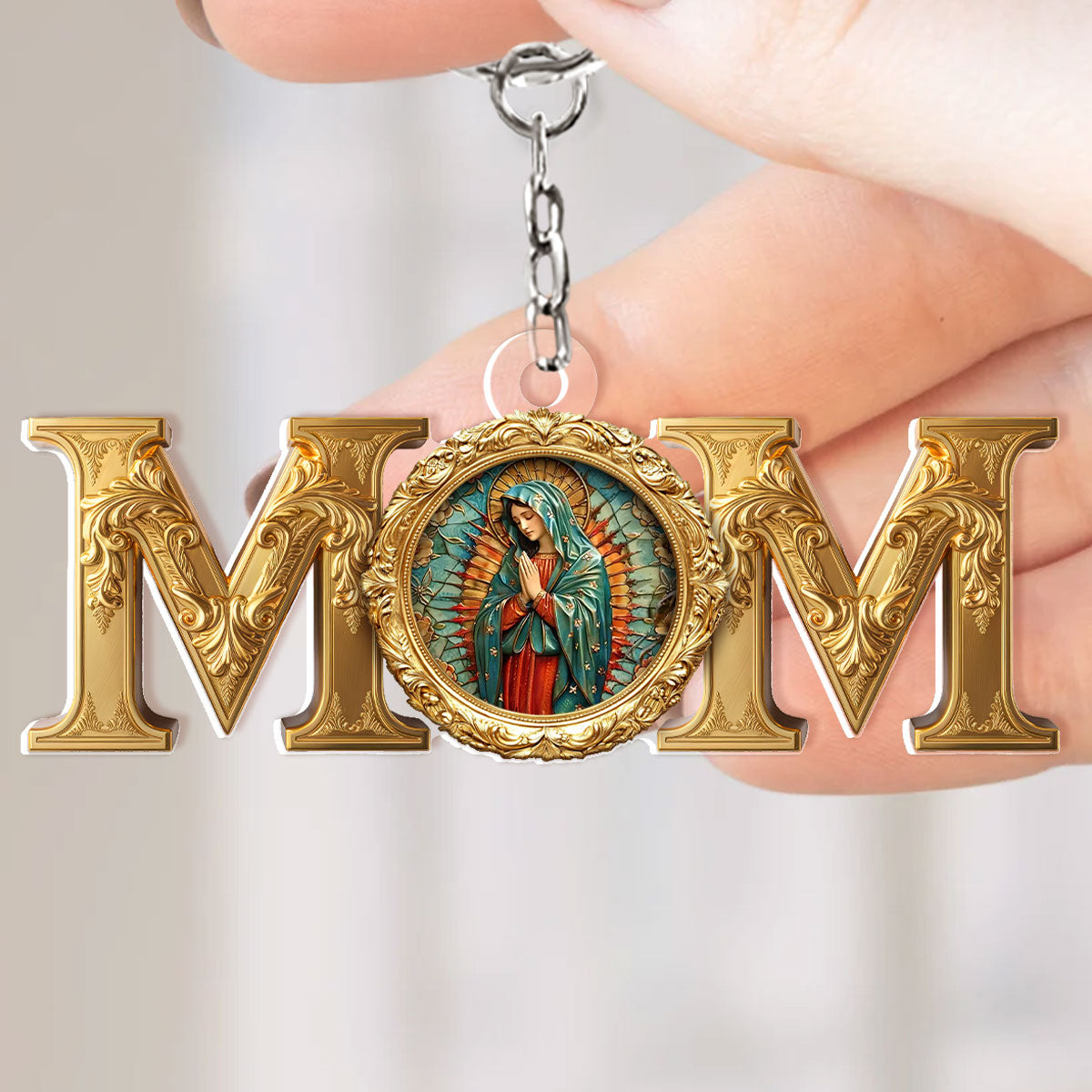 Lady Of Guadalupe Acrylic Keychain, Mother's Day Gift, Christian Gifts For Women