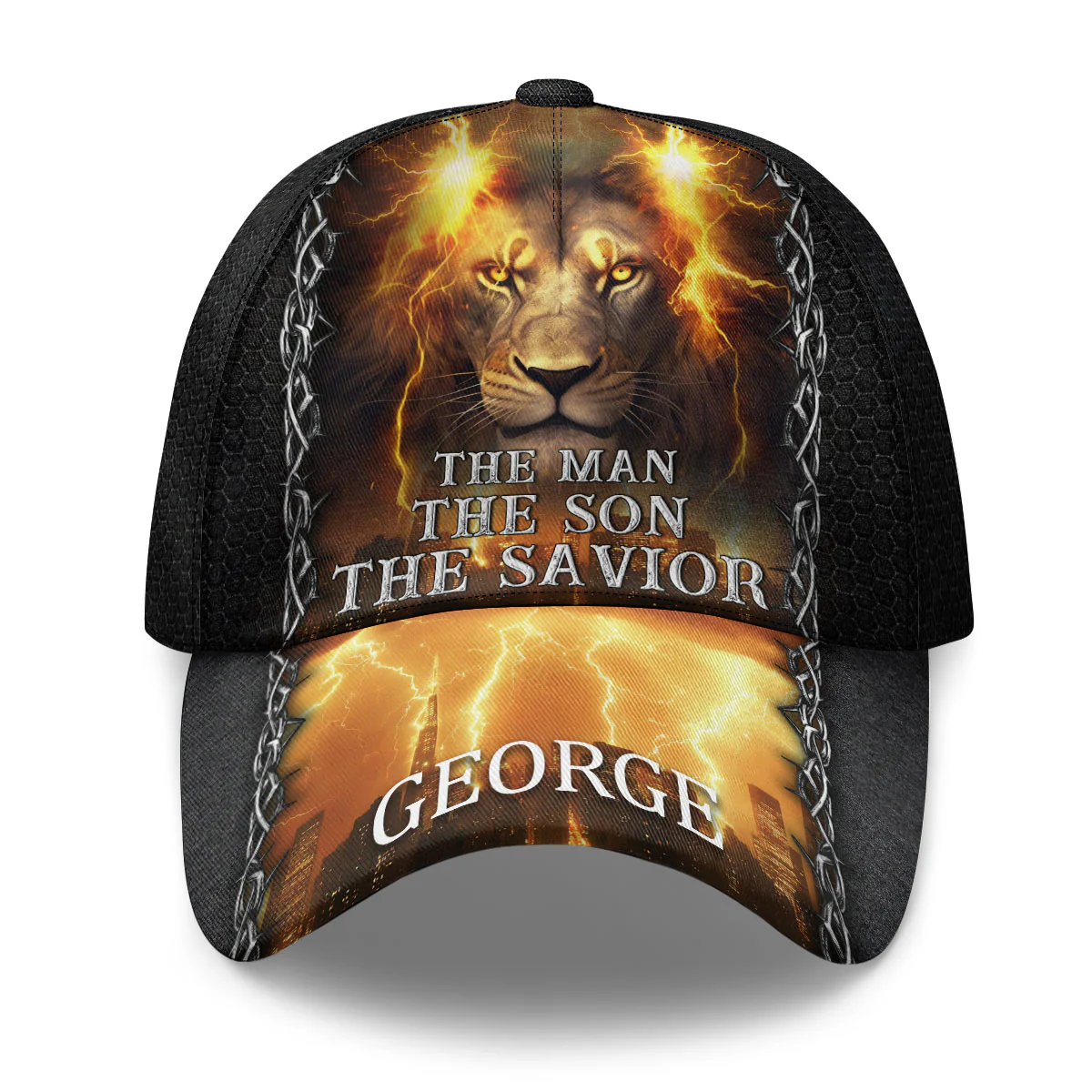 The Man The Son The Savior Classic Cap, Lion Cap For Men, Christian Baseball Cap, Christian Gifts For Men