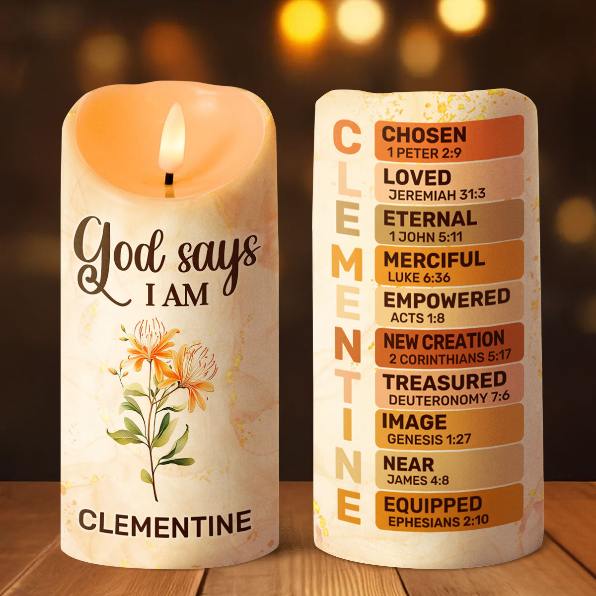 God Says I Am Flameless LED Candle, Flameless Candles, Mother's Day Gift, Christian Gifts For Women